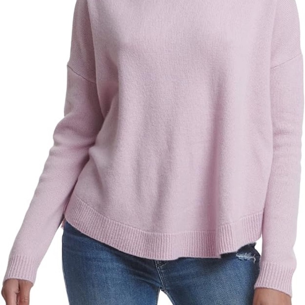 Splendid 100% Cashmere Women's Pink Petal turtleneck Sweater medium m wool warm